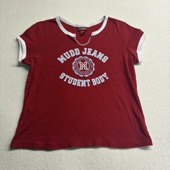 Vintage Mudd Jeans Graphic Short Sleeve T-shirt Juniors Size XLarge 90s Y2K - Picture 1 of 6